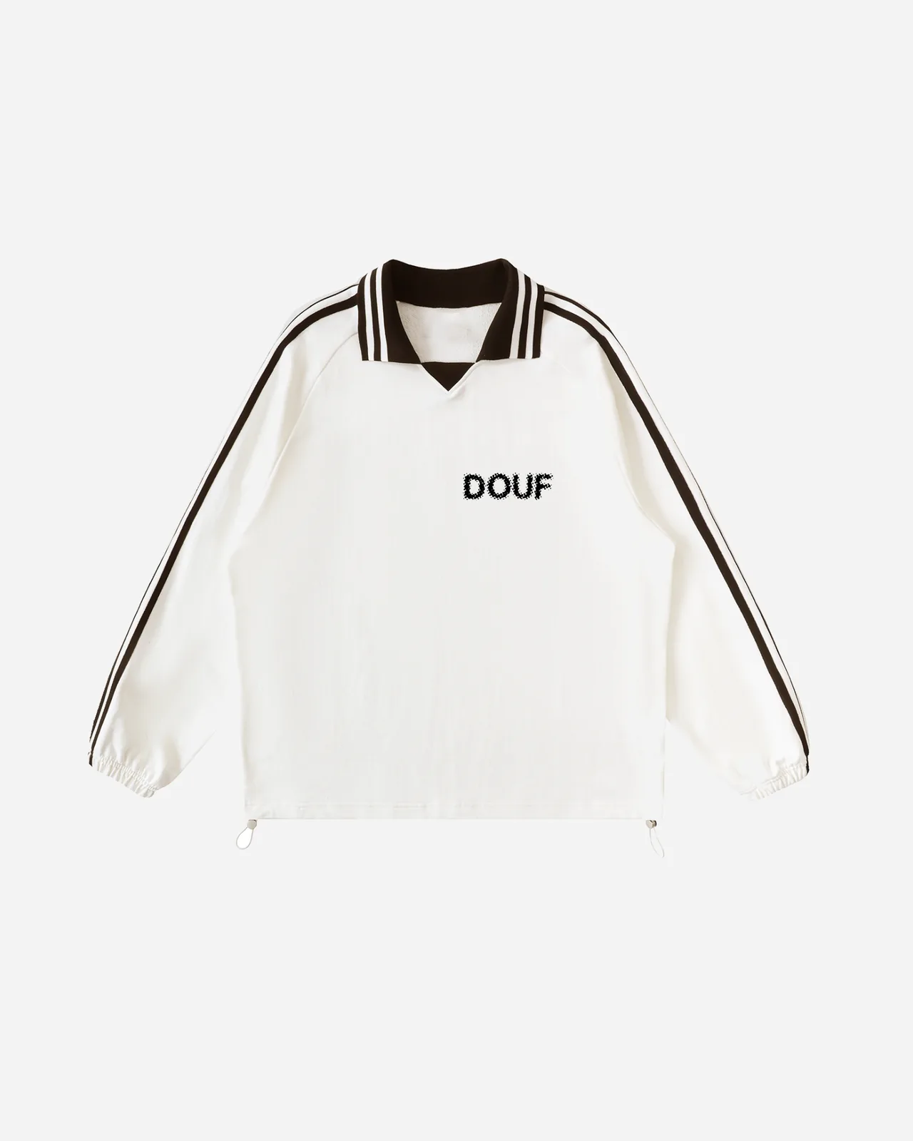 douf lapel sweatshirt — blanco