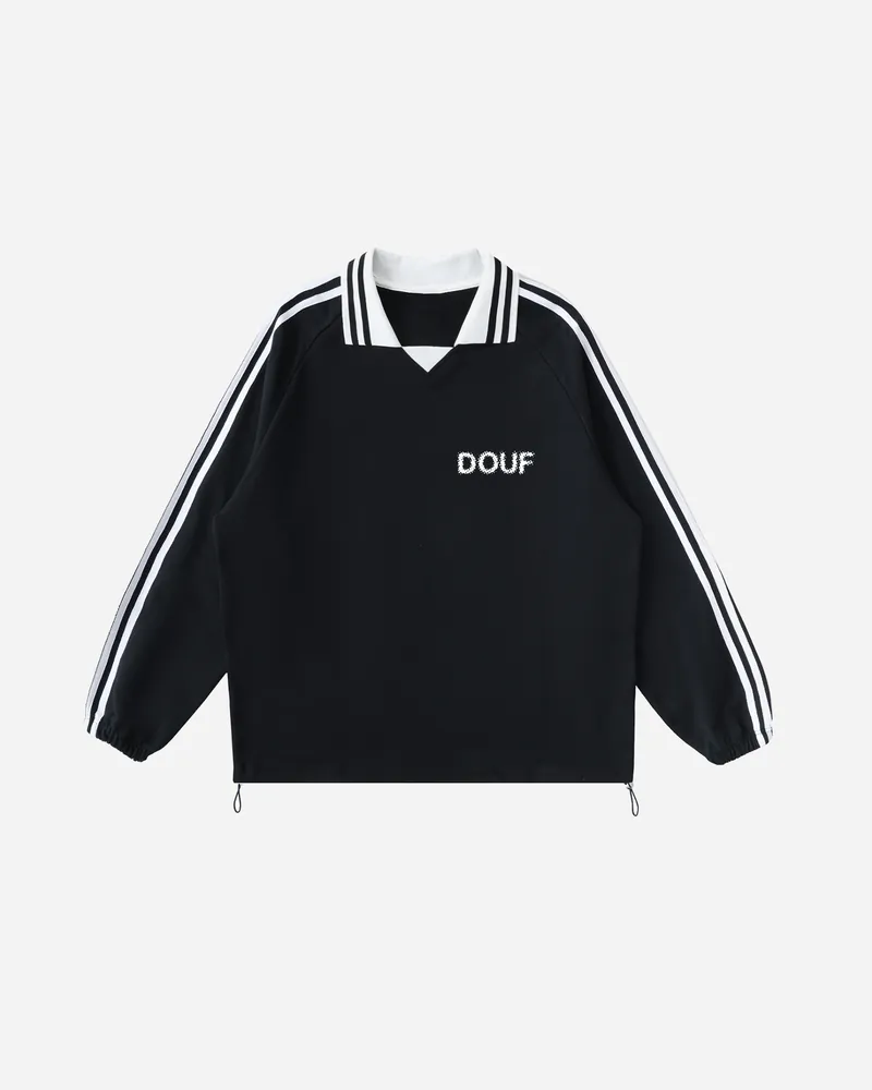 douf lapel sweatshirt