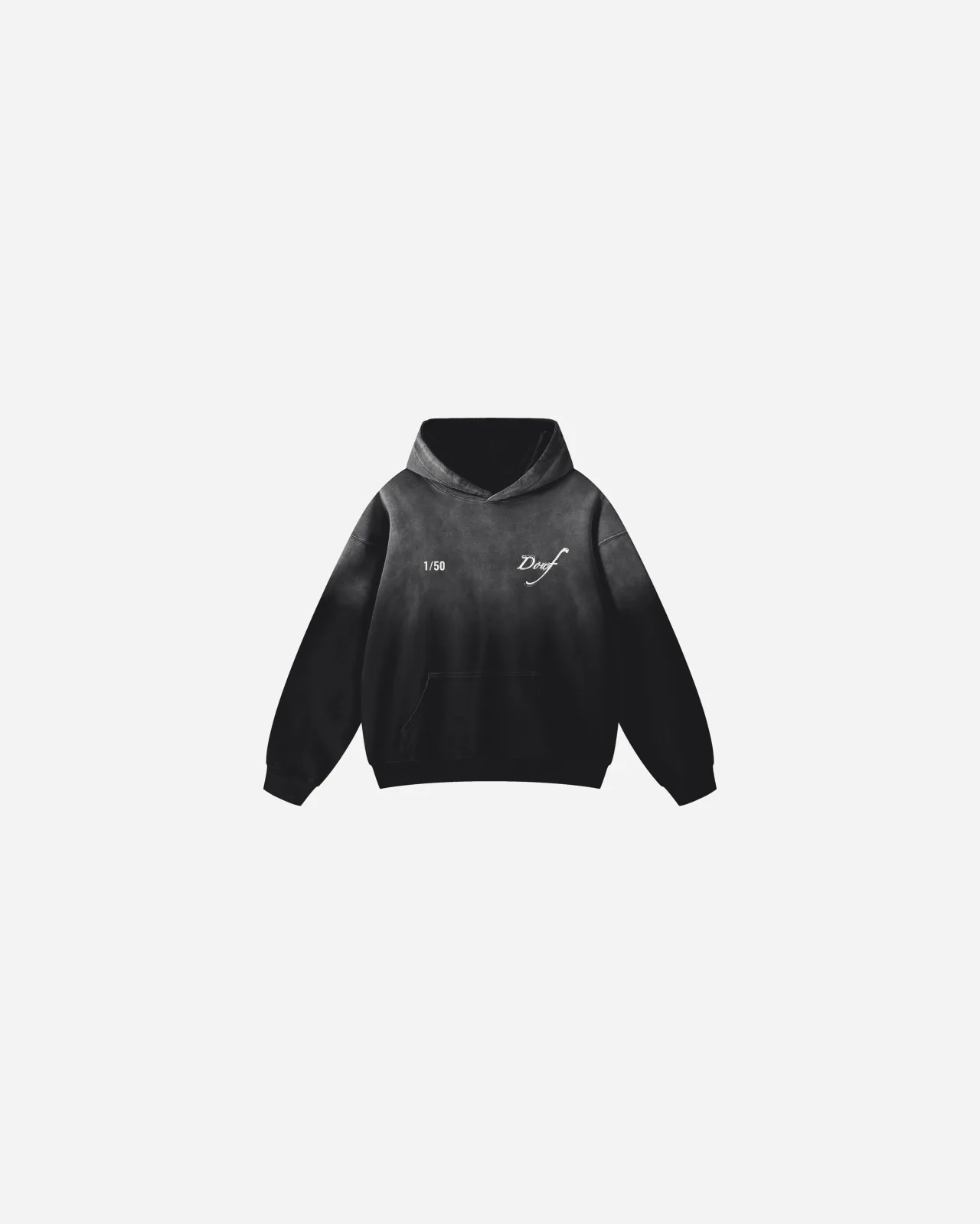 douf script hoodie — monkey wash — negro