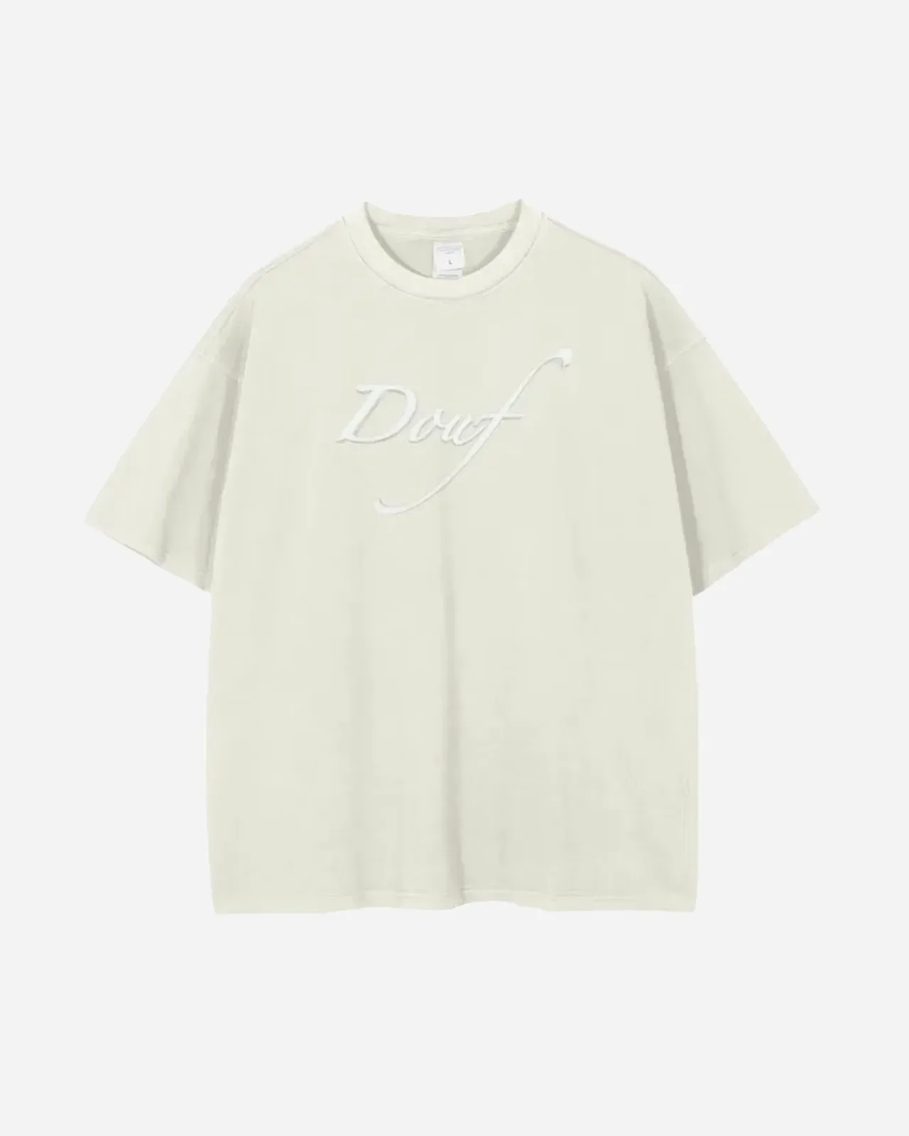 douf script tee — crème — vista 1