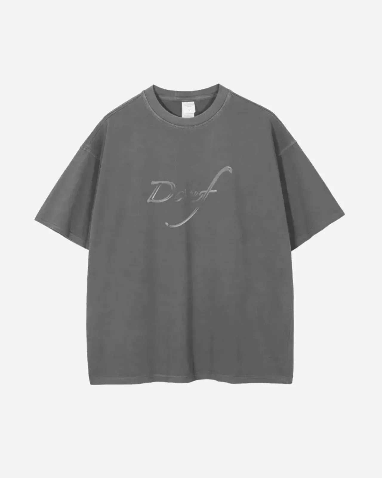 douf script tee — gris — vista 1