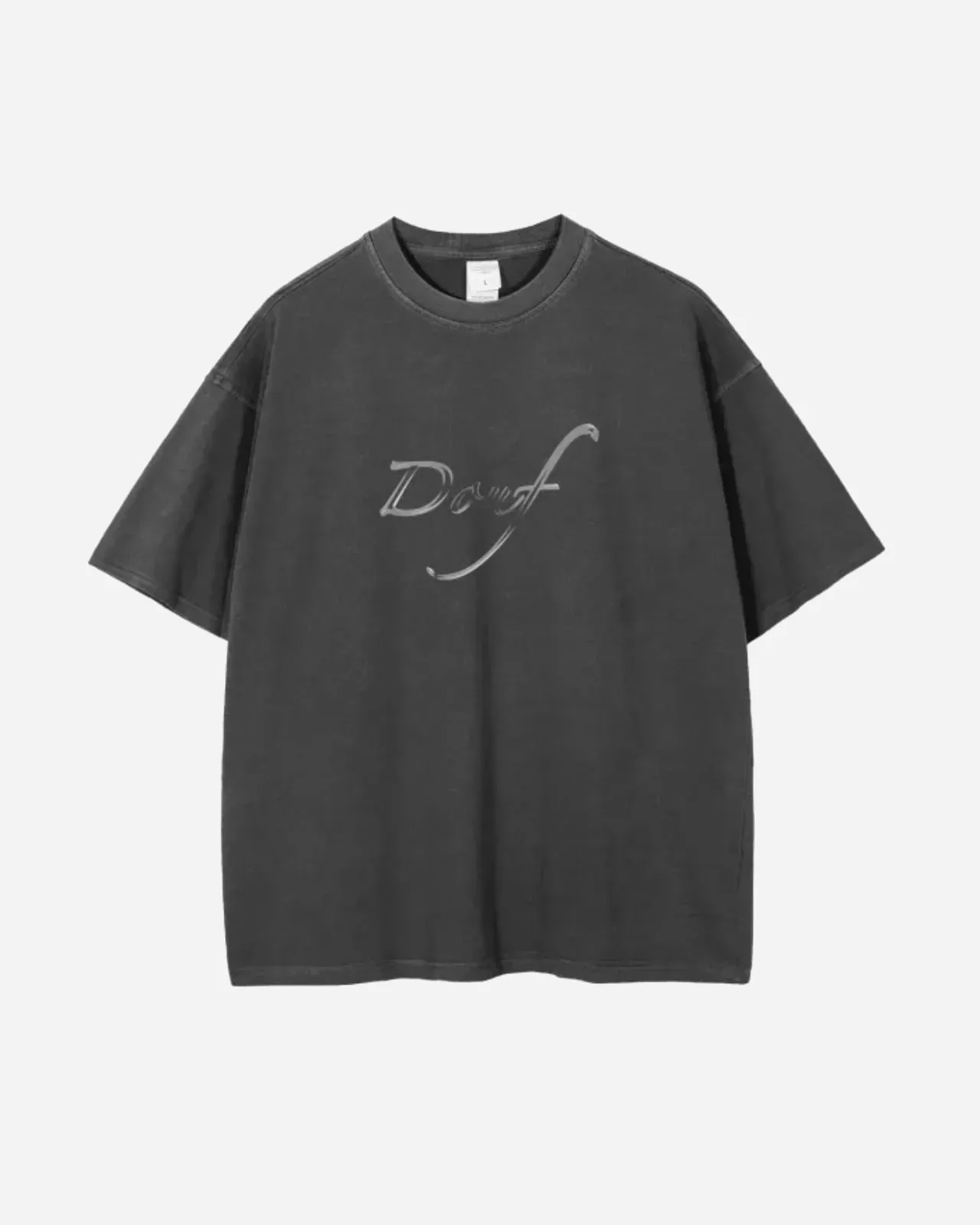 douf script tee — noir — vista 1