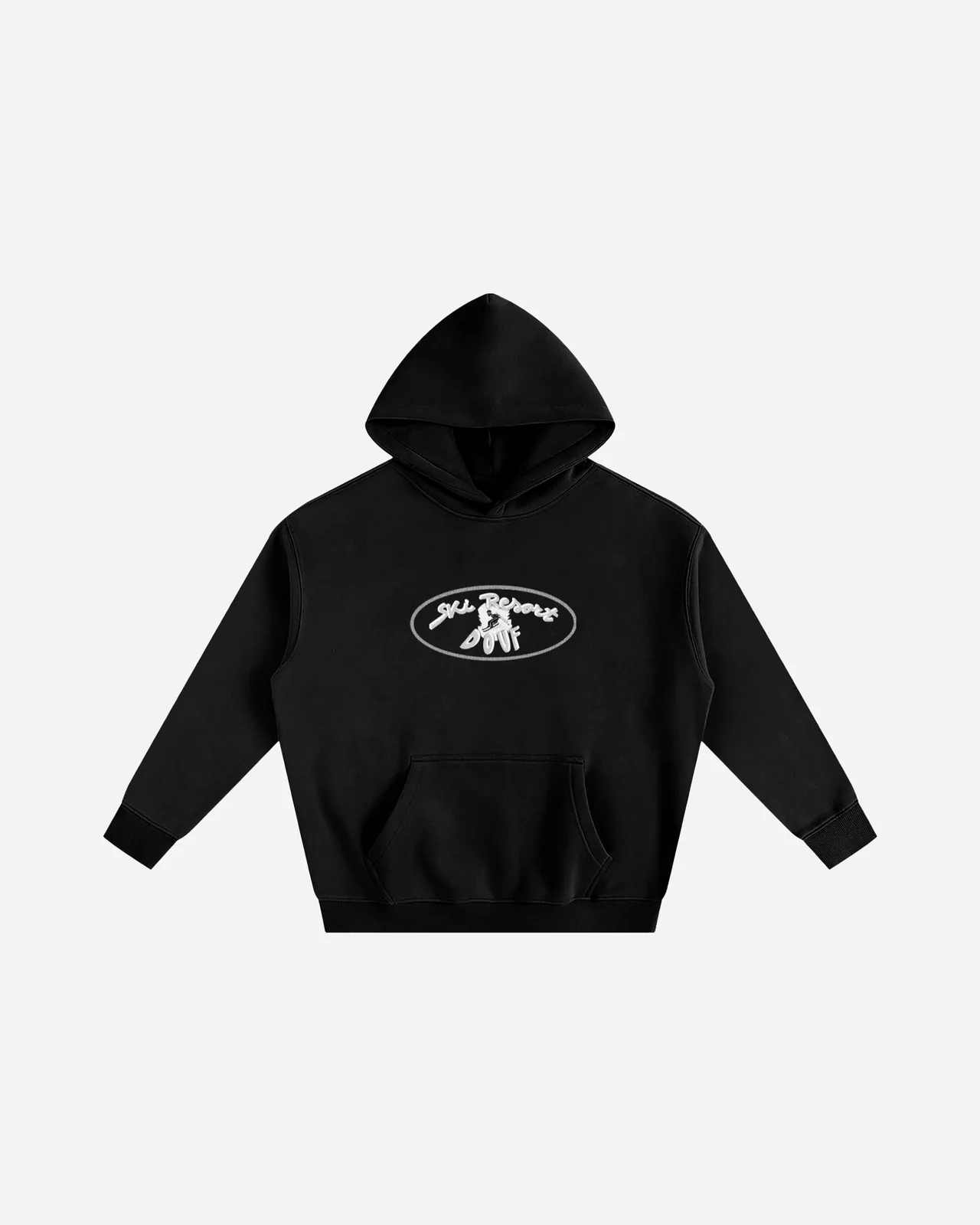 downhill fleece hoodie — negro