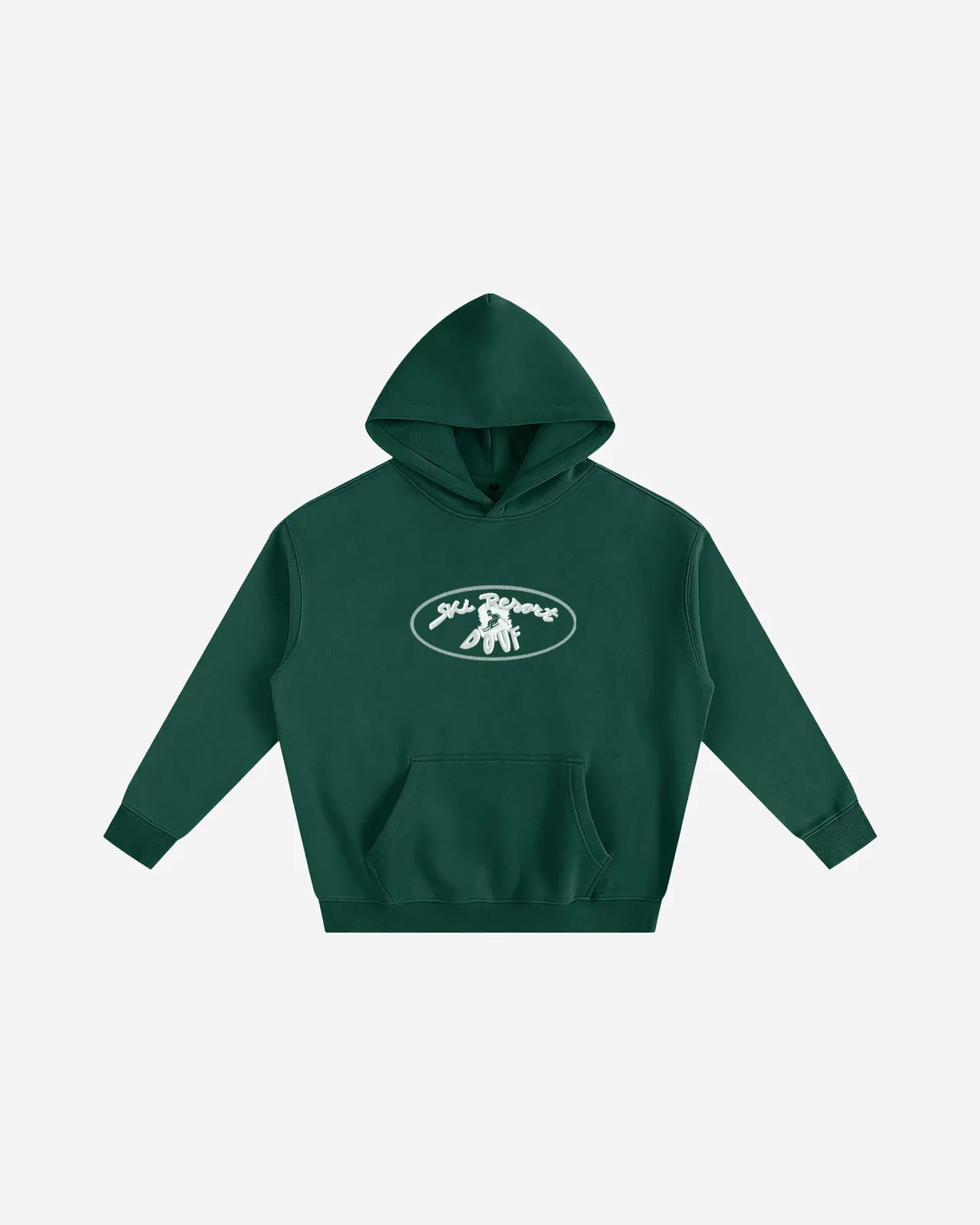 downhill fleece hoodie — verde