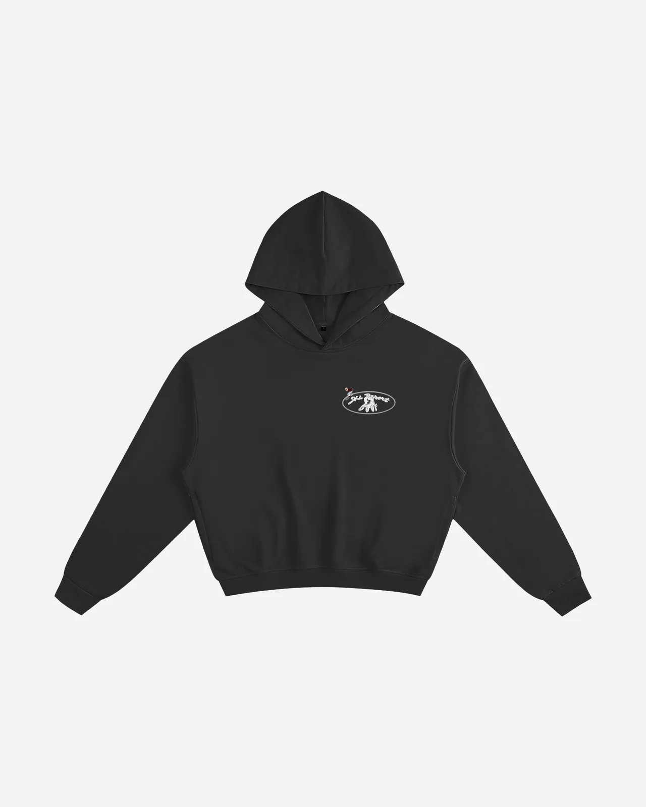 downhill boxy hoodie — negro