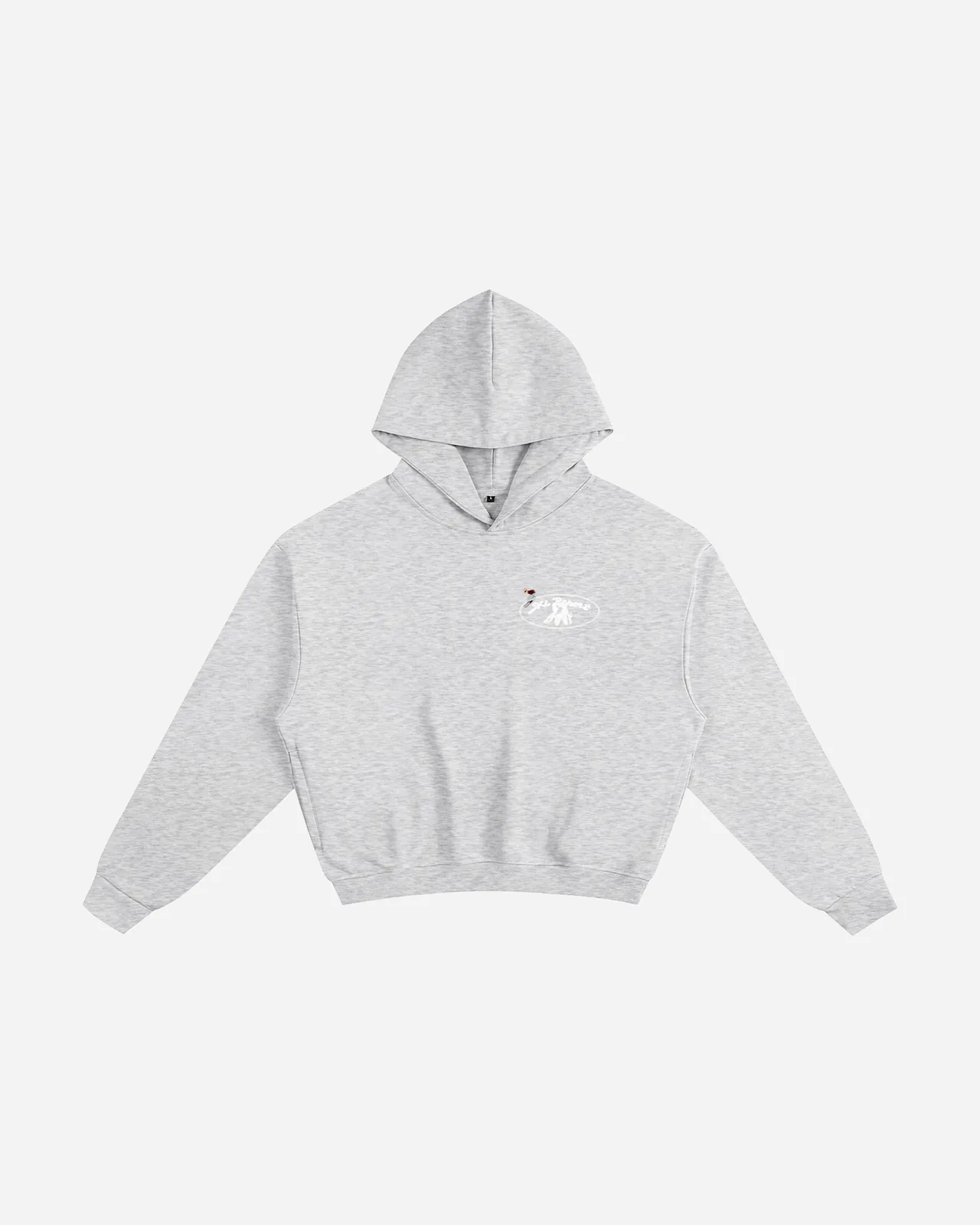 downhill boxy hoodie — gris nieve