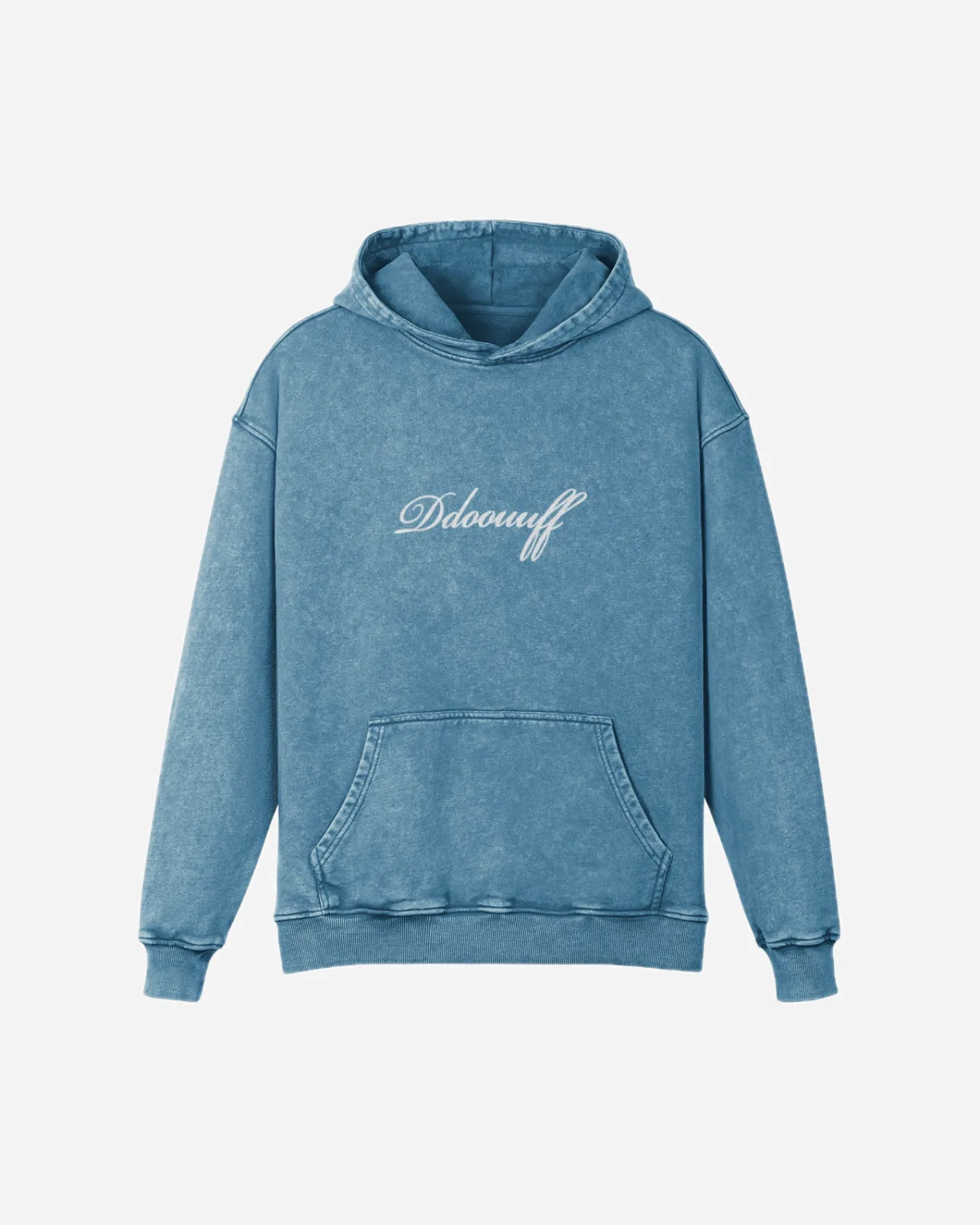 essentials washed hoodie — washed blue — vista 1