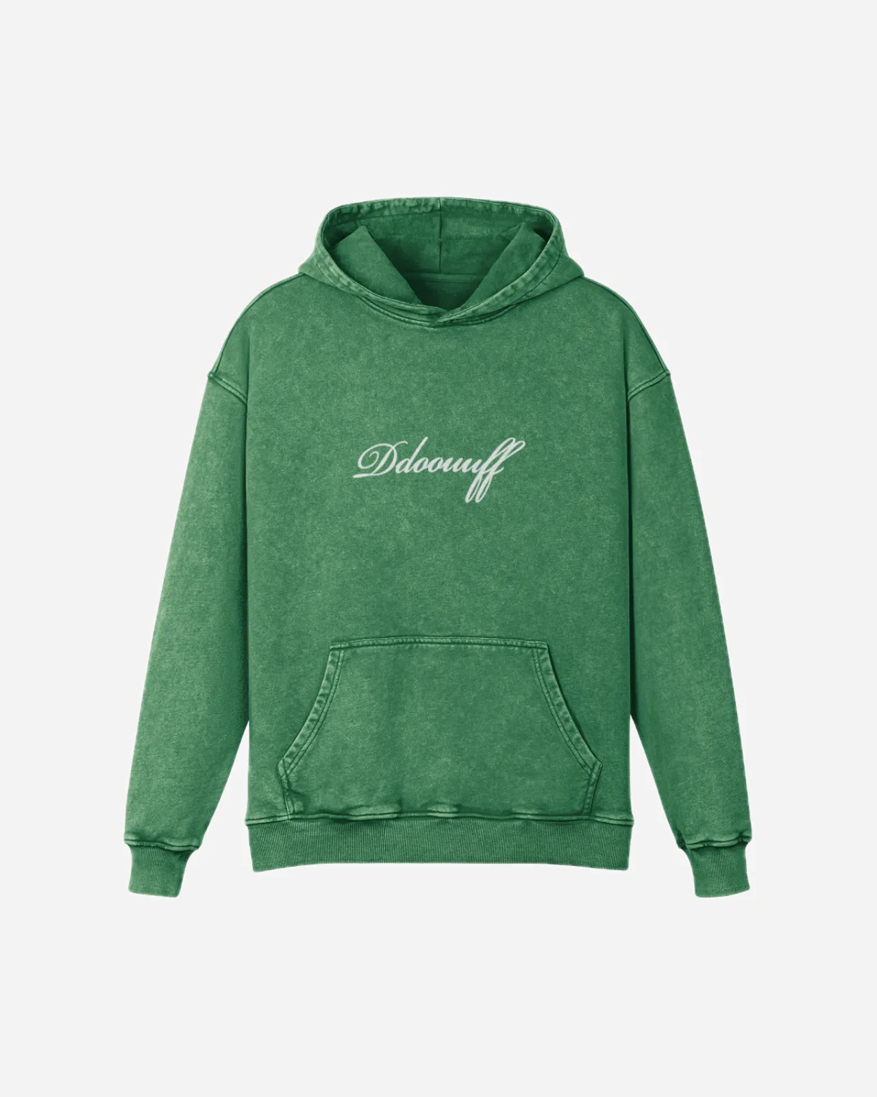 essentials washed hoodie — green — vista 1