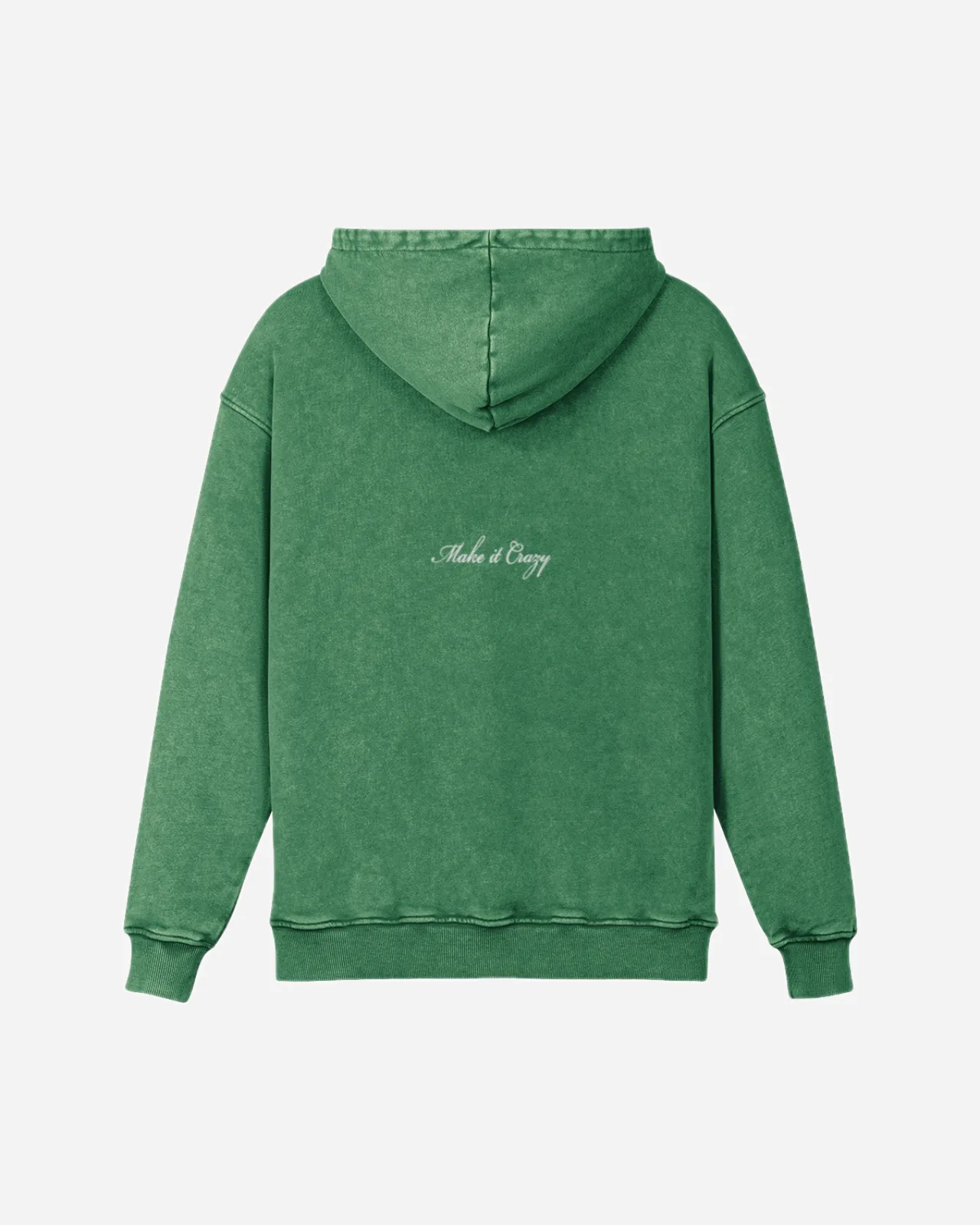 essentials washed hoodie — green — vista 2
