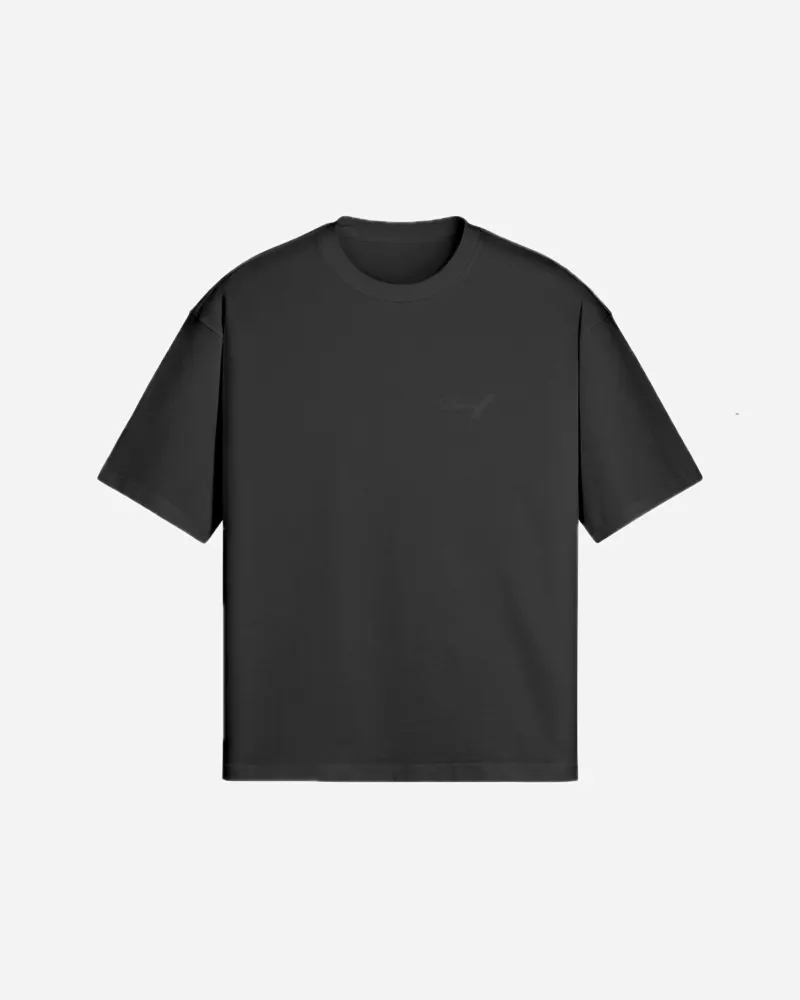essentials tee — washed black
