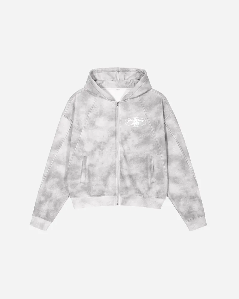 gimme a break snow-wash zip hoodie