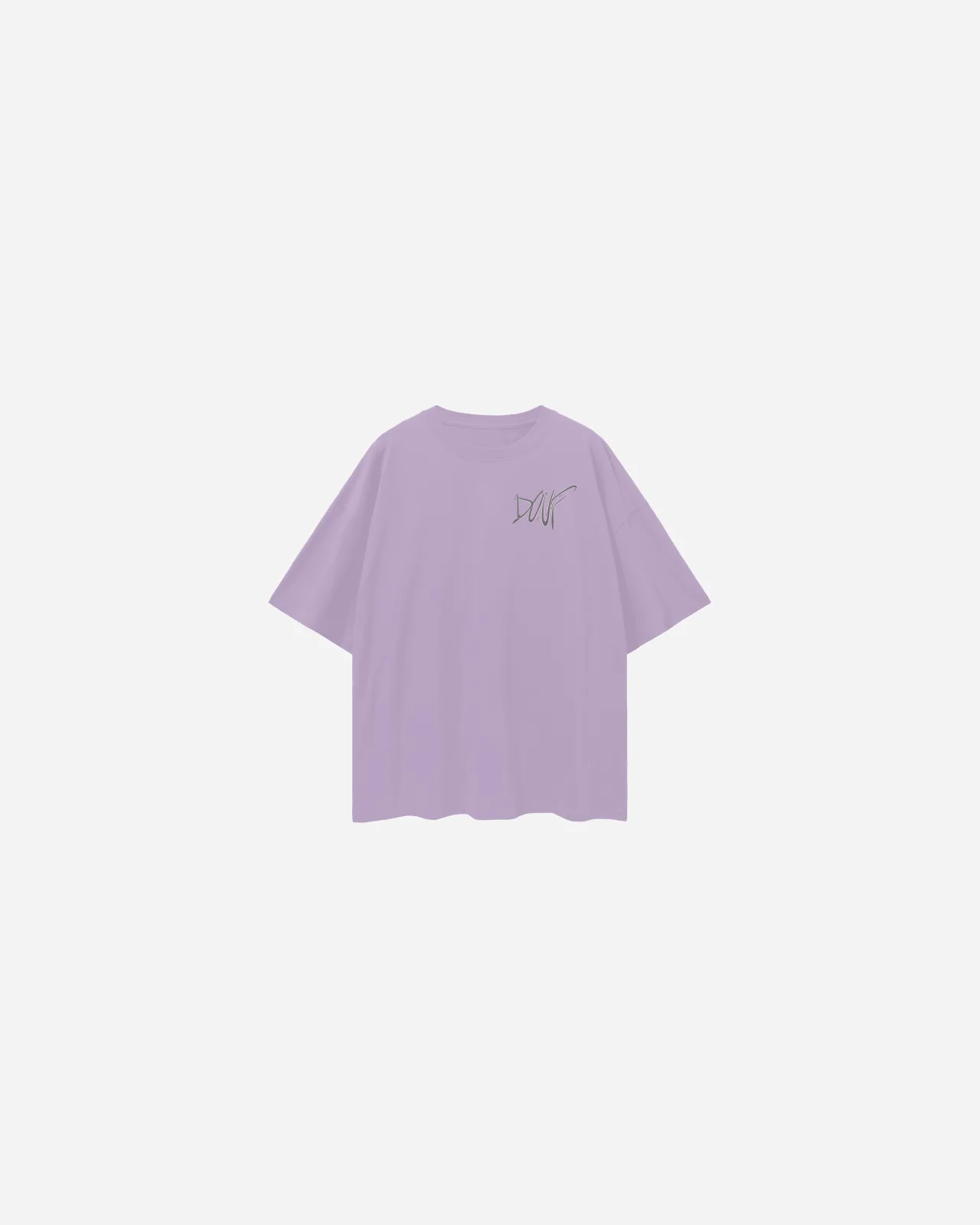loose basic tee — gris violeta
