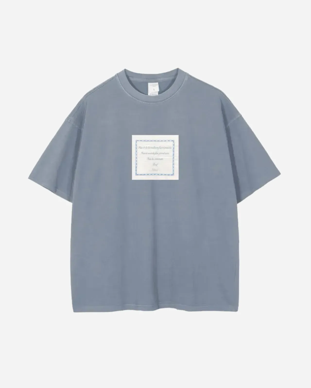 messages de nani tee — bleu — vista 1