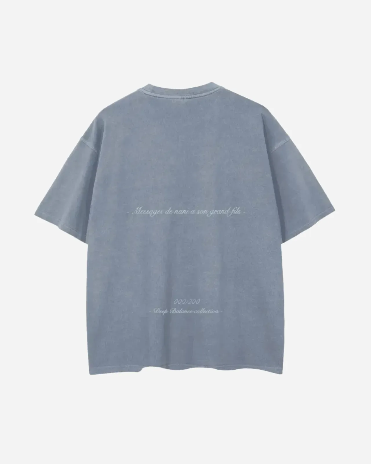 messages de nani tee — bleu — vista 2
