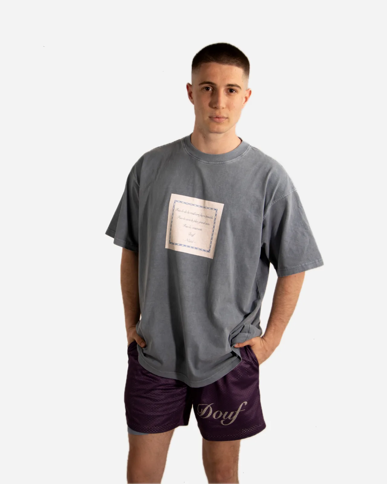 messages de nani tee — bleu — vista 3