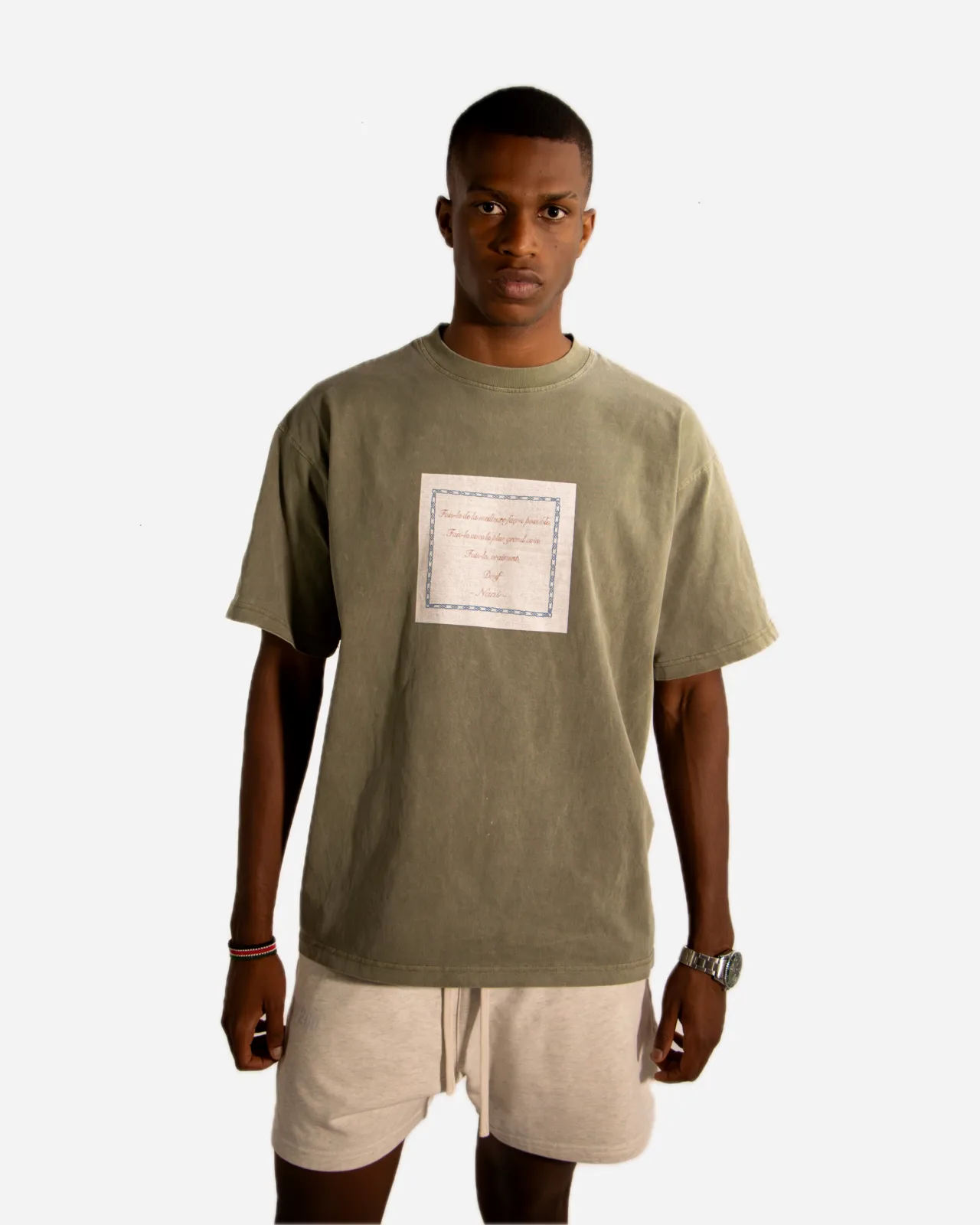 messages de nani tee — vert — vista 3