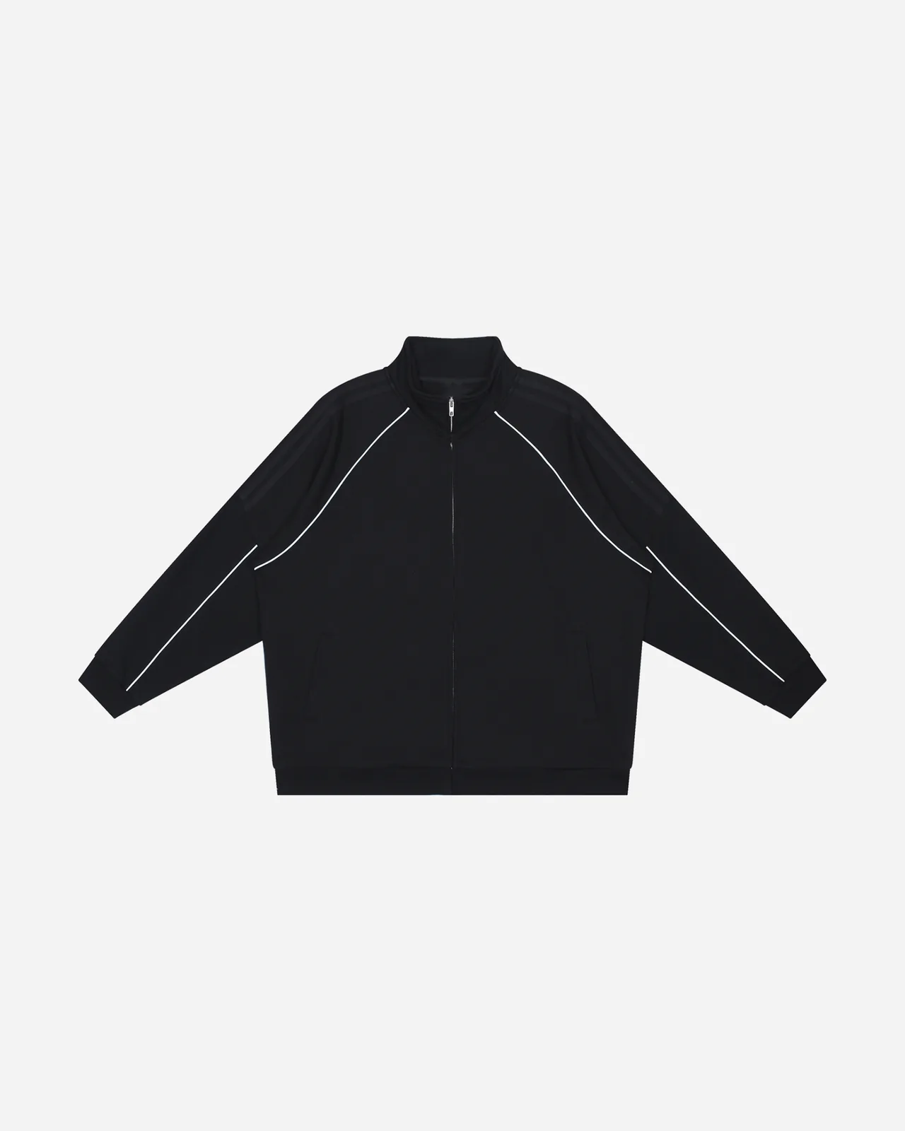 reflective raglan jacket — negro