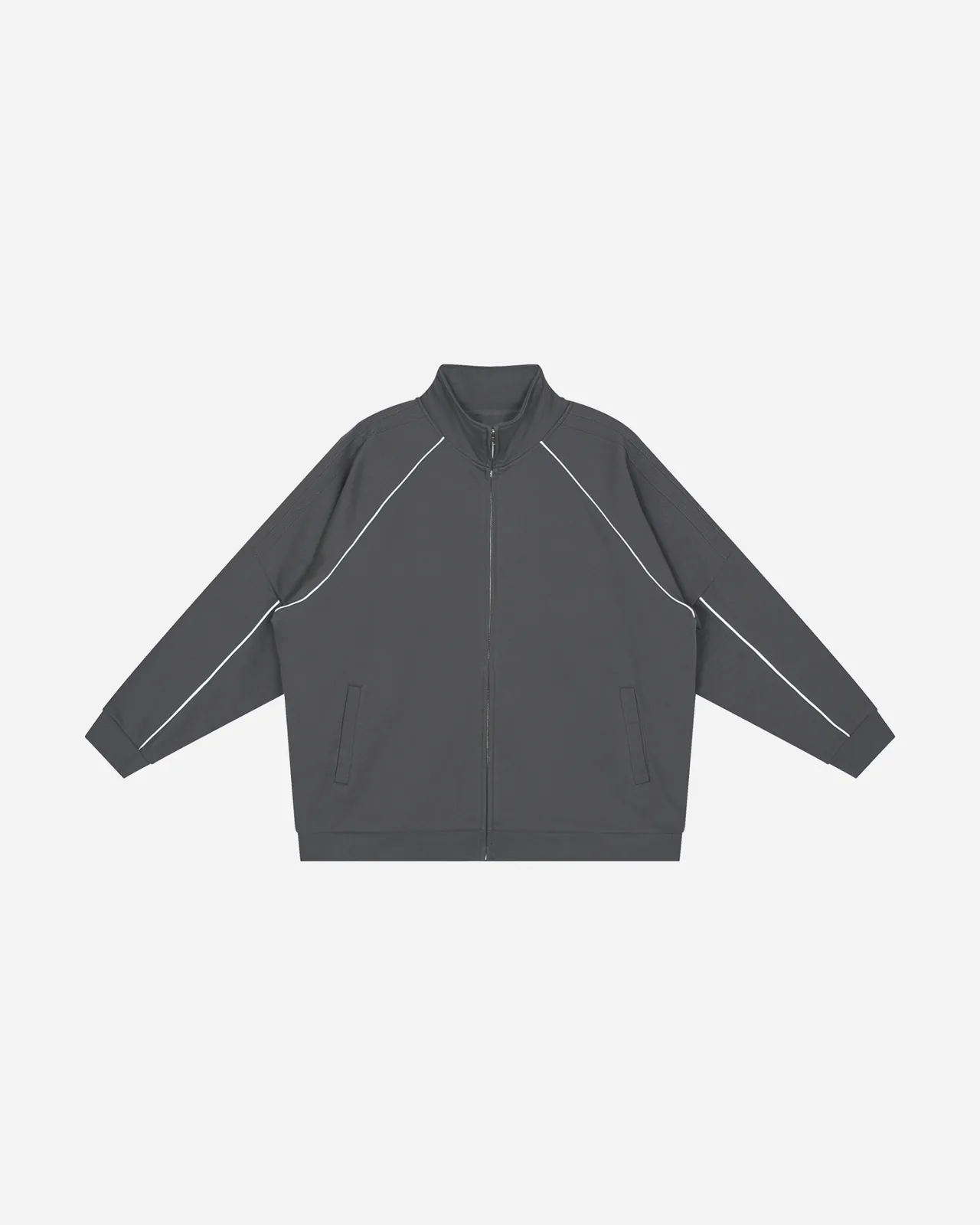 reflective raglan jacket — gris oscuro