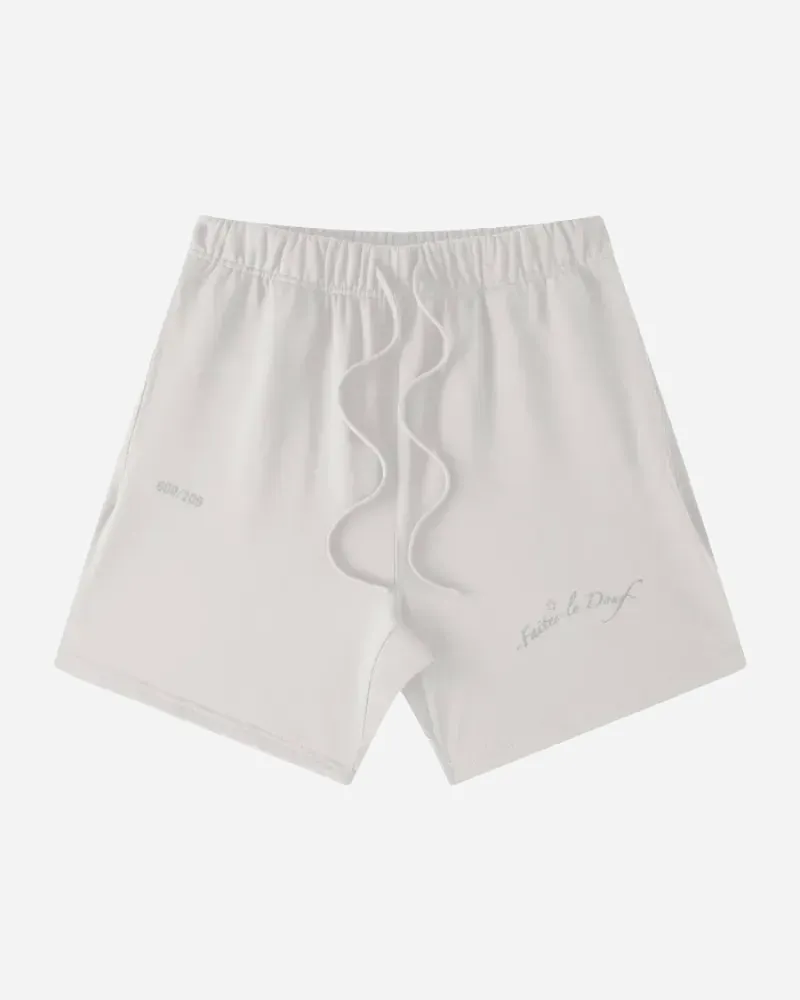 shorts heavyweight — blanc
