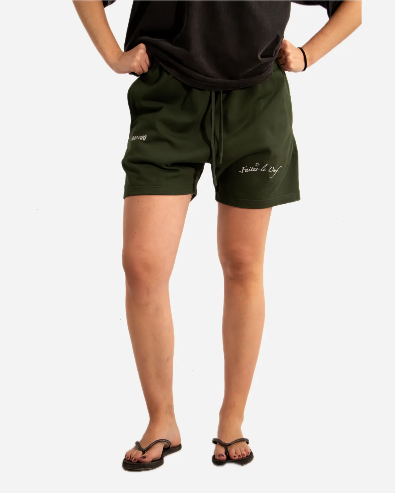 shorts heavyweight — vert foncé — vista 4