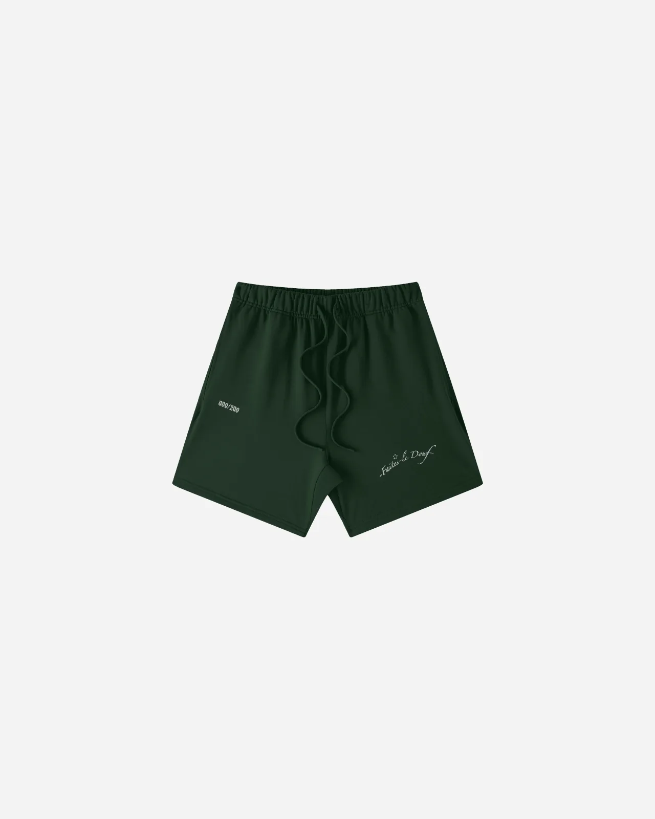 shorts heavyweight — faites-le douf — verde oscuro