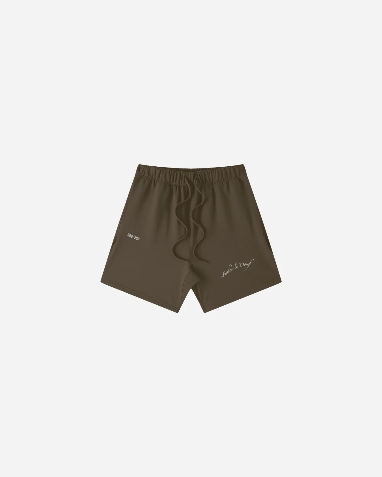 shorts heavyweight — faites-le douf — marrón
