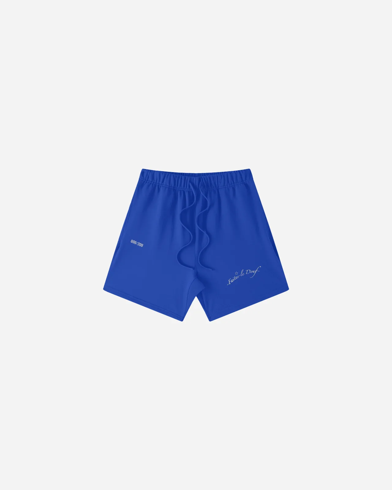 shorts heavyweight — faites-le douf — azul eléctrico