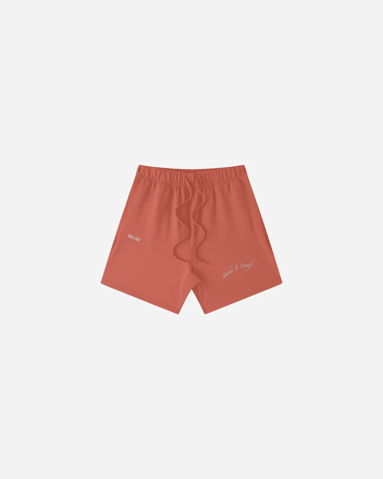 shorts heavyweight — faites-le douf — coral