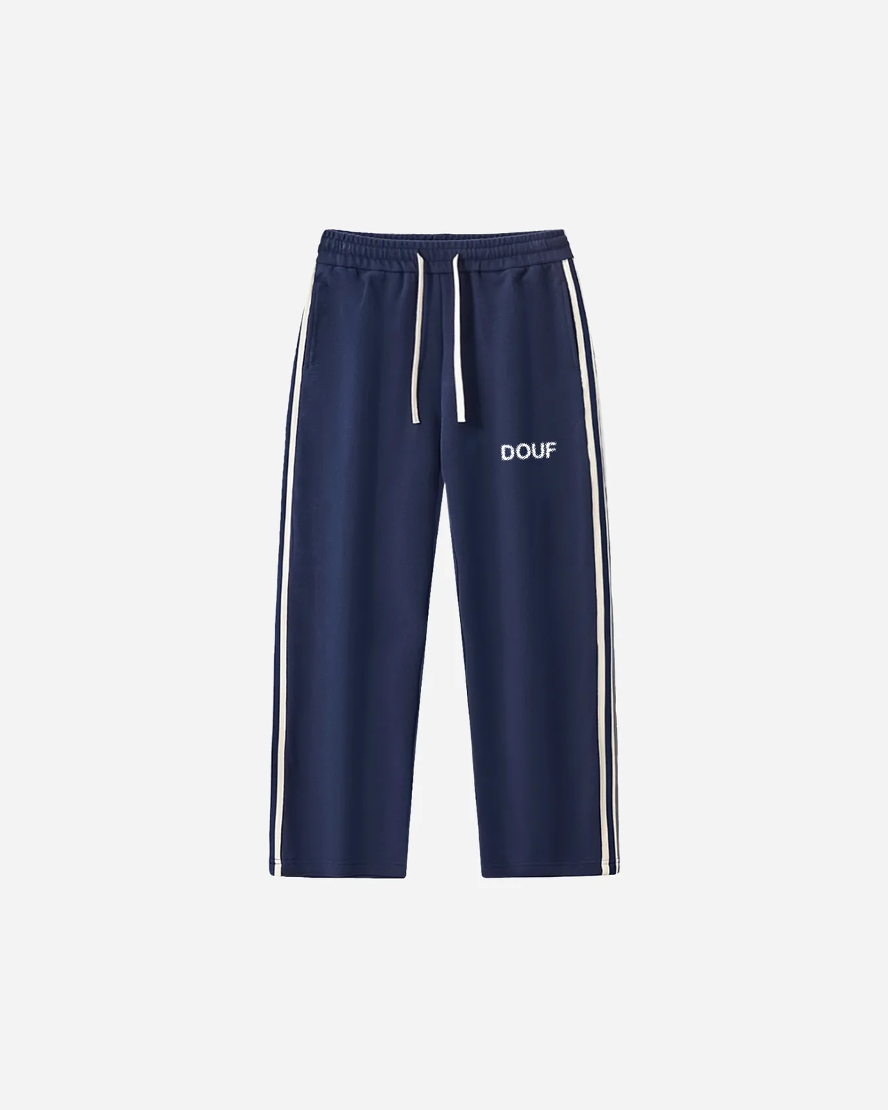 contrast side-stripe pants — azul royal