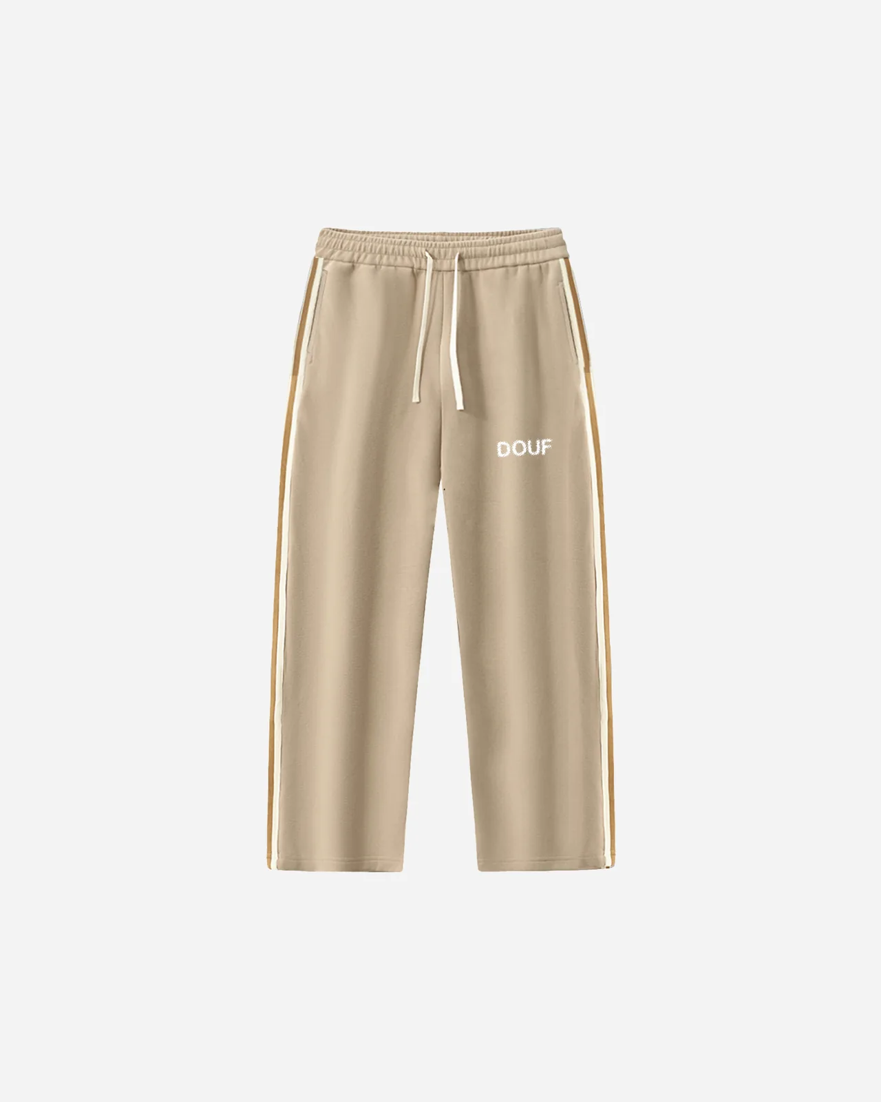 contrast side-stripe pants — caqui