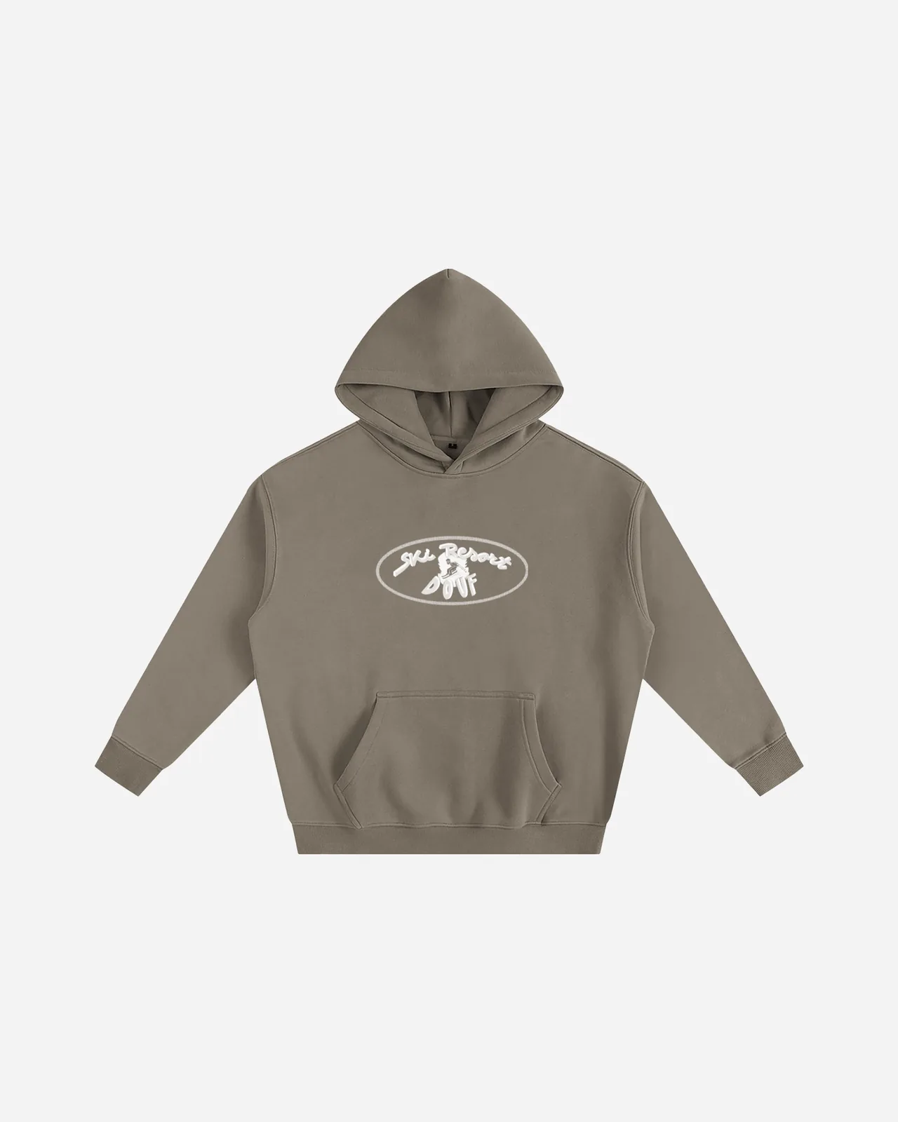 sky fleece hoodie — gris café