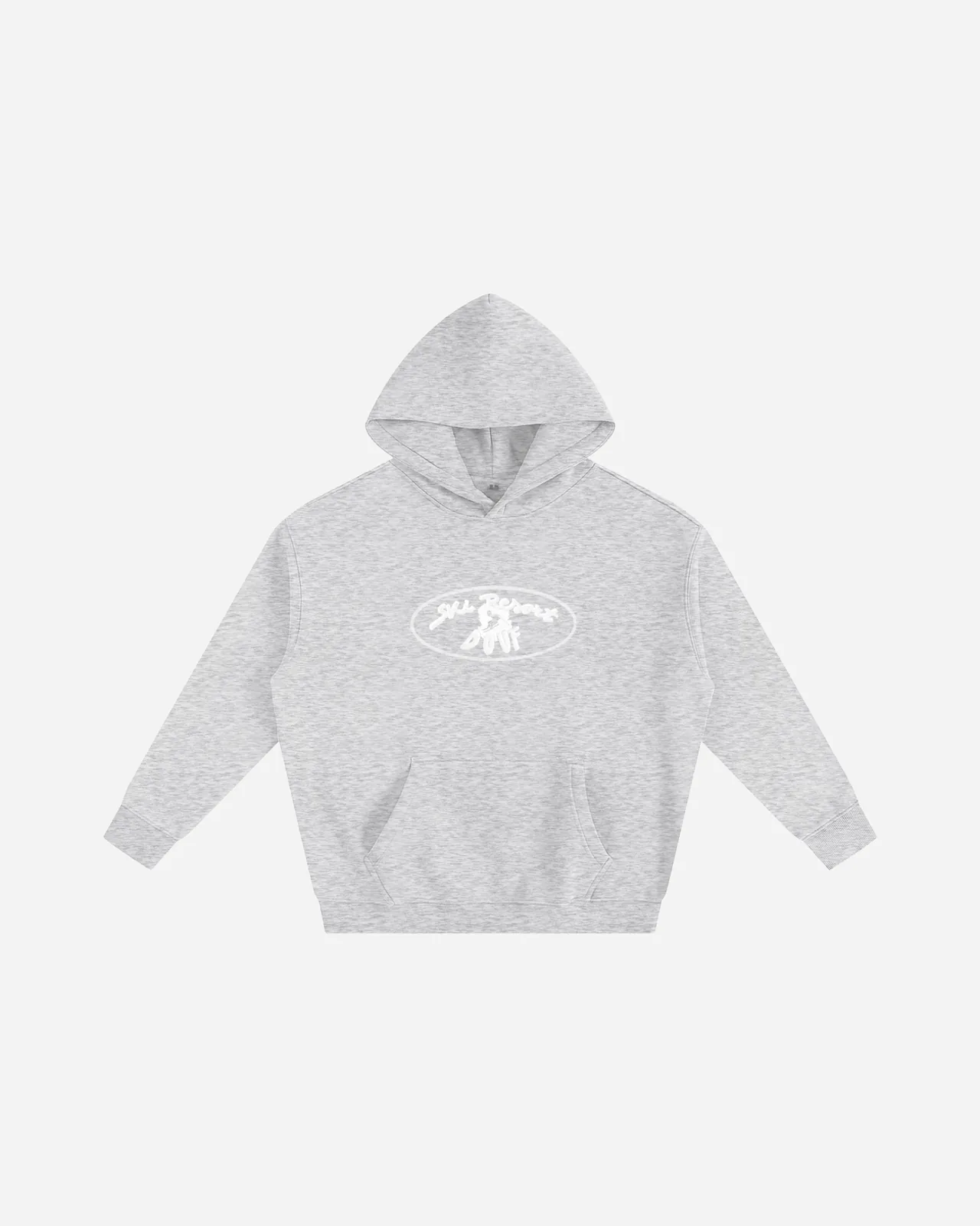 sky fleece hoodie — gris nieve
