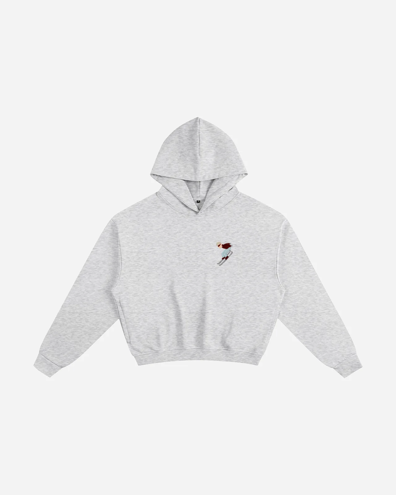 skygeek boxy hoodie — gris nieve