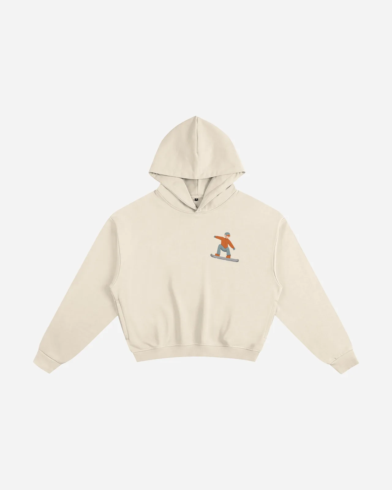 snow dawng boxy hoodie — apricot